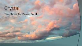  Presentation with birds - Cool new presentation theme with natural-background-sunrise-sundown-sanset backdrop and a soft green colored foreground