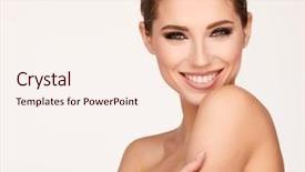  Presentation with beautiful skin - Slides with natural beauty portrait beautiful spa background and a lemonade colored foreground