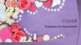  Presentation with skin care natural - Audience pleasing PPT theme consisting of natural-beauty-treatment-ingredients backdrop and a light blue colored foreground