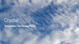 Presentation with sky blue - Beautiful theme featuring natural-blue-sky-altostratus-clouds backdrop and a teal colored foreground