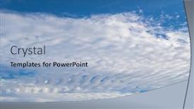  Presentation with blue sky - Presentation theme having natural-blue-sky-with-altocumulus background and a light blue colored foreground