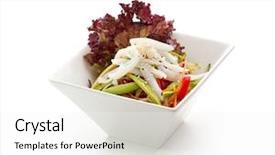  Presentation with japanese - PPT layouts with natural calamaties - japanese salad - calamary background and a white colored foreground
