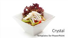  Presentation with free languages learn japanese language - Colorful theme enhanced with natural calamaties - japanese salad - calamary backdrop and a  colored foreground