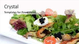  Presentation with view of the salt mine - Amazing PPT theme having natural calamaties - seafood salad close up view backdrop and a white colored foreground