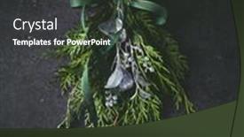  Presentation with christmas black - Slide set featuring natural-christmas-decoration-made background and a dark gray colored foreground