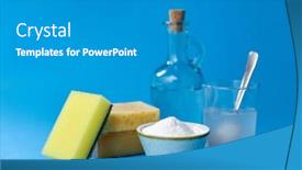  Presentation with eco soap - Beautiful slide deck featuring natural-cleaning-stuff-and-eco backdrop and a teal colored foreground