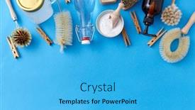  Presentation with eco sustainability - Slide deck having natural-cleaning-stuff-sustainability background and a cyan colored foreground