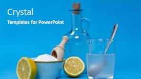  Presentation with eco sustainability - Colorful presentation design enhanced with natural-cleaning-stuff-sustainability backdrop and a teal colored foreground