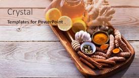  Presentation with immune system - PPT theme consisting of natural-cold-and-flu-home background and a coral colored foreground