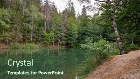  Presentation with turquoise - PPT layouts featuring natural-colorful-lakes-in-europe background and a tawny brown colored foreground