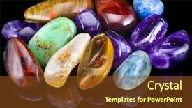  Presentation with group therapy - Audience pleasing PPT layouts consisting of natural colorful raw gemstone backdrop and a tawny brown colored foreground