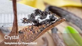  Presentation with papaya tropical fruit vanilla pastel - Cool new presentation theme with natural compounds - dried vanilla fruits and vanilla backdrop and a  colored foreground