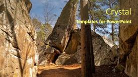  Presentation with oklahoma - Colorful slides enhanced with natural-corral-formed-by-rock backdrop and a tawny brown colored foreground