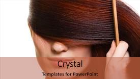  Presentation with natural cosmetic - Cool new presentation theme with natural cosmetic beauty - portrait of a beautiful young backdrop and a red colored foreground