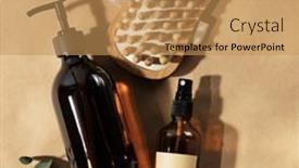  Presentation with natural cosmetic - Presentation theme enhanced with natural-cosmetic-products-zero-waste background and a  colored foreground