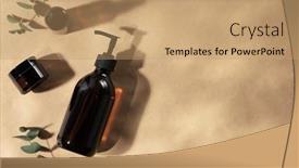  Presentation with natural cosmetic - Presentation theme featuring natural-cosmetic-products-zero-waste background and a coral colored foreground