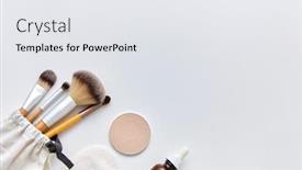  Presentation with cosmetics serum - Colorful presentation theme enhanced with natural-cosmetics-and-eco-living backdrop and a white colored foreground