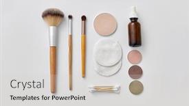  Presentation with cosmetics serum - Colorful presentation theme enhanced with natural-cosmetics-and-eco-living backdrop and a light gray colored foreground