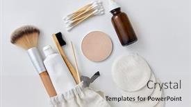  Presentation with serum - PPT layouts consisting of natural-cosmetics-and-eco-living background and a light gray colored foreground
