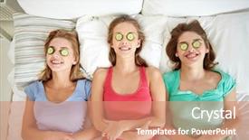  Presentation with cosmetics natural - Audience pleasing slide deck consisting of natural cosmetics and pajama party backdrop and a coral colored foreground