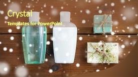  Presentation with handmade spa bath soap - Theme consisting of natural cosmetics concept - handmade soap background and a tawny brown colored foreground