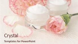  Presentation with cosmetics natural - Slide deck consisting of natural-cosmetics-fresh-as-flowers and a  colored foreground