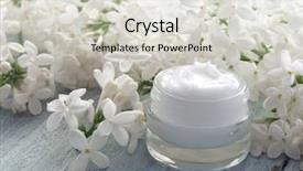  Presentation with cosmetics natural - Presentation theme featuring natural cosmetics fresh as spring background and a  colored foreground