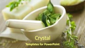  Presentation with cosmetics natural - Slides consisting of natural cosmetics spa background and a tawny brown colored foreground