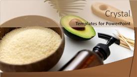  Presentation with eco soap - Beautiful presentation theme featuring natural-cosmetics-sustainability-and-eco backdrop and a coral colored foreground