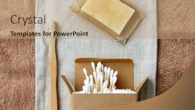  Presentation with eco soap - Cool new presentation with natural-cosmetics-sustainability-and-eco backdrop and a coral colored foreground