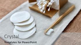  Presentation with eco bag - Presentation theme consisting of natural-cosmetics-sustainability-and-eco background and a light gray colored foreground