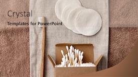  Presentation with eco paper - Beautiful slide set featuring natural-cosmetics-sustainability-and-eco backdrop and a mint green colored foreground