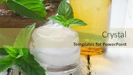  Presentation with cosmetics natural - Audience pleasing PPT layouts consisting of natural cosmetics backdrop and a yellow colored foreground