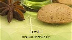  Presentation with cosmetics natural - Theme featuring natural cosmetics background and a yellow colored foreground