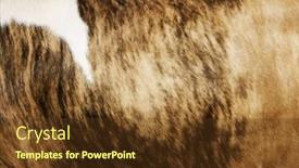  Presentation with hide - Beautiful presentation theme featuring natural-cow-hide-background backdrop and a tawny brown colored foreground