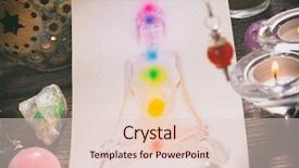  Presentation with crystals - Beautiful theme featuring natural crystals and pendulum backdrop and a lemonade colored foreground