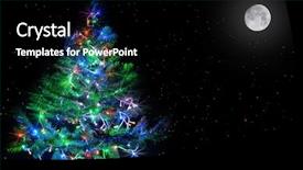  Presentation with dark night - Theme having natural dark star sky background and a  colored foreground