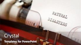  Presentation with natural disasters - Presentation theme consisting of natural-disasters-phrase-written background and a tawny brown colored foreground