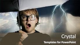  Presentation with emotion - PPT theme consisting of natural disasters storm - tornado starting the great emotion background and a violet colored foreground