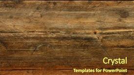  Presentation with wood scraps - PPT theme consisting of natural distressed wood grunge wood background and a tawny brown colored foreground