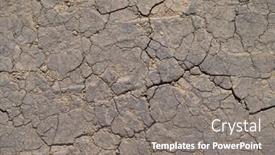  Presentation with soil texture - Cool new presentation theme with natural-dried-cracked-soil-ground backdrop and a gray colored foreground