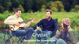  Presentation with tourism - Colorful slide deck enhanced with natural drinks - adventure travel tourism and people backdrop and a ocean colored foreground