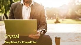  Presentation with classical - Presentation theme having natural drinks - cropped photo of caucasian man background and a  colored foreground