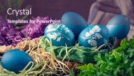  Presentation with soda - Audience pleasing slide deck consisting of natural-dyed-easter-eggs backdrop and a tawny brown colored foreground