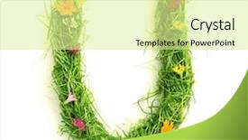  Presentation with white letters - Presentation enhanced with natural earth - letters made of flowers background and a  colored foreground