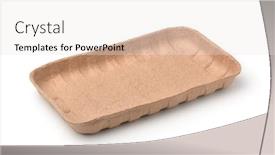  Presentation with pulp paper - Presentation design having natural-empty-pulp-paper-food background and a white colored foreground