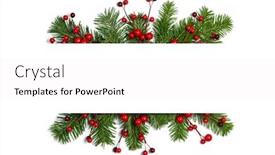  Presentation with fir tree - Slide deck with natural-fir-christmas-tree-border background and a white colored foreground