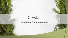  Presentation with frame border - PPT theme featuring natural-fir-christmas-tree-square background and a white colored foreground