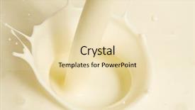  Presentation with liquid natural gas - PPT theme having natural food suppliment - creamy liquid being poured background and a lemonade colored foreground