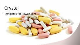  Presentation with supplements - Audience pleasing presentation theme consisting of natural food suppliment - mix of vitamins and herbal backdrop and a white colored foreground